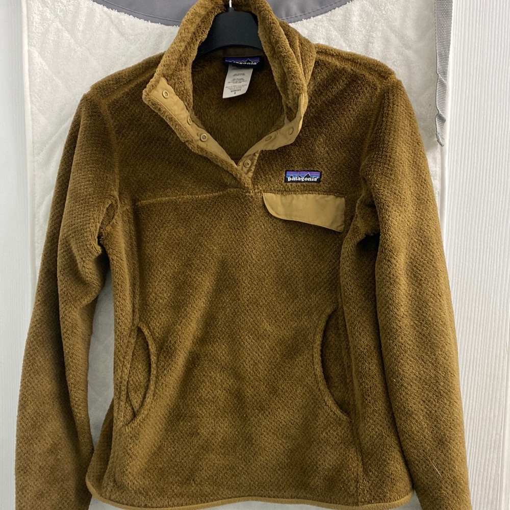 Patagonia brown fleece pullover sweatshirt size small
